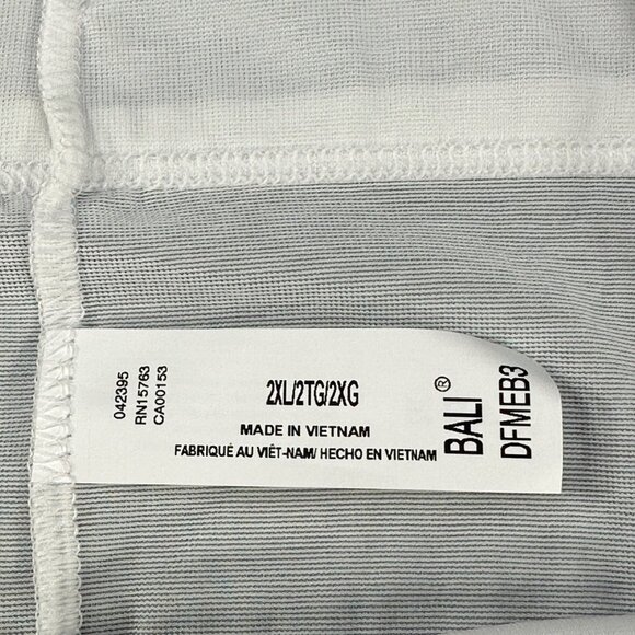 Bali Women's Size 2XL Panty Hi Cut Smoothing White New Without Tags - Picture 3 of 7